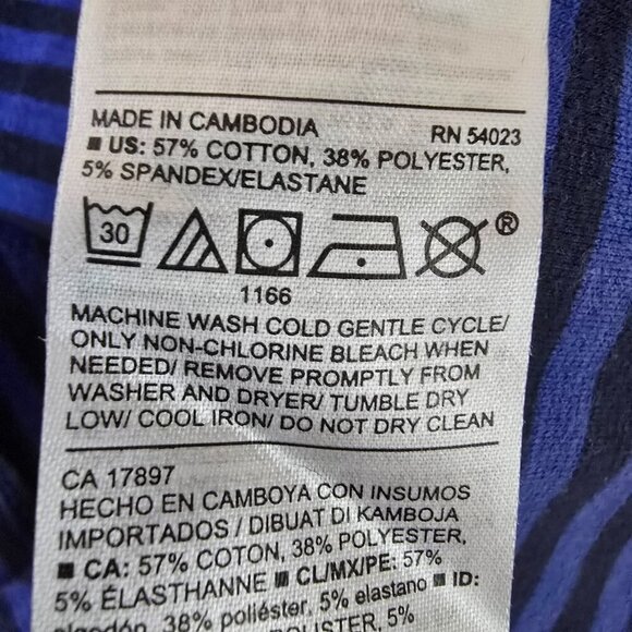 WOMENS OLD NAVY STRIPED KNIT DRESS SHORT SLEEVE NAVY AND BLACK SIZE MEDIUM - Picture 5 of 5